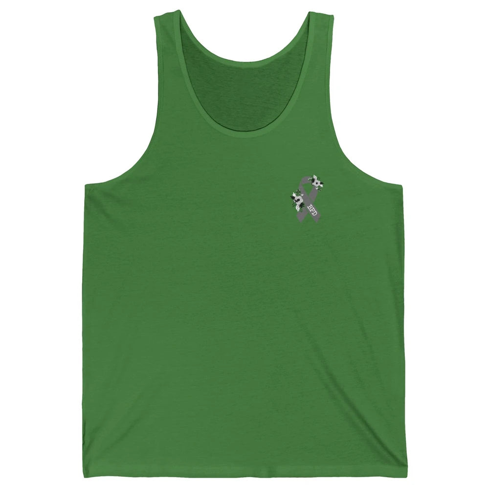 Borderline Personality Disorder Awareness BPD Gray Ribbon Unisex Jersey Tank