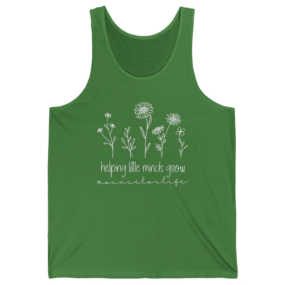 Wildflower Counselor Life Helping Little Minds Grow Positive Unisex Jersey Tank