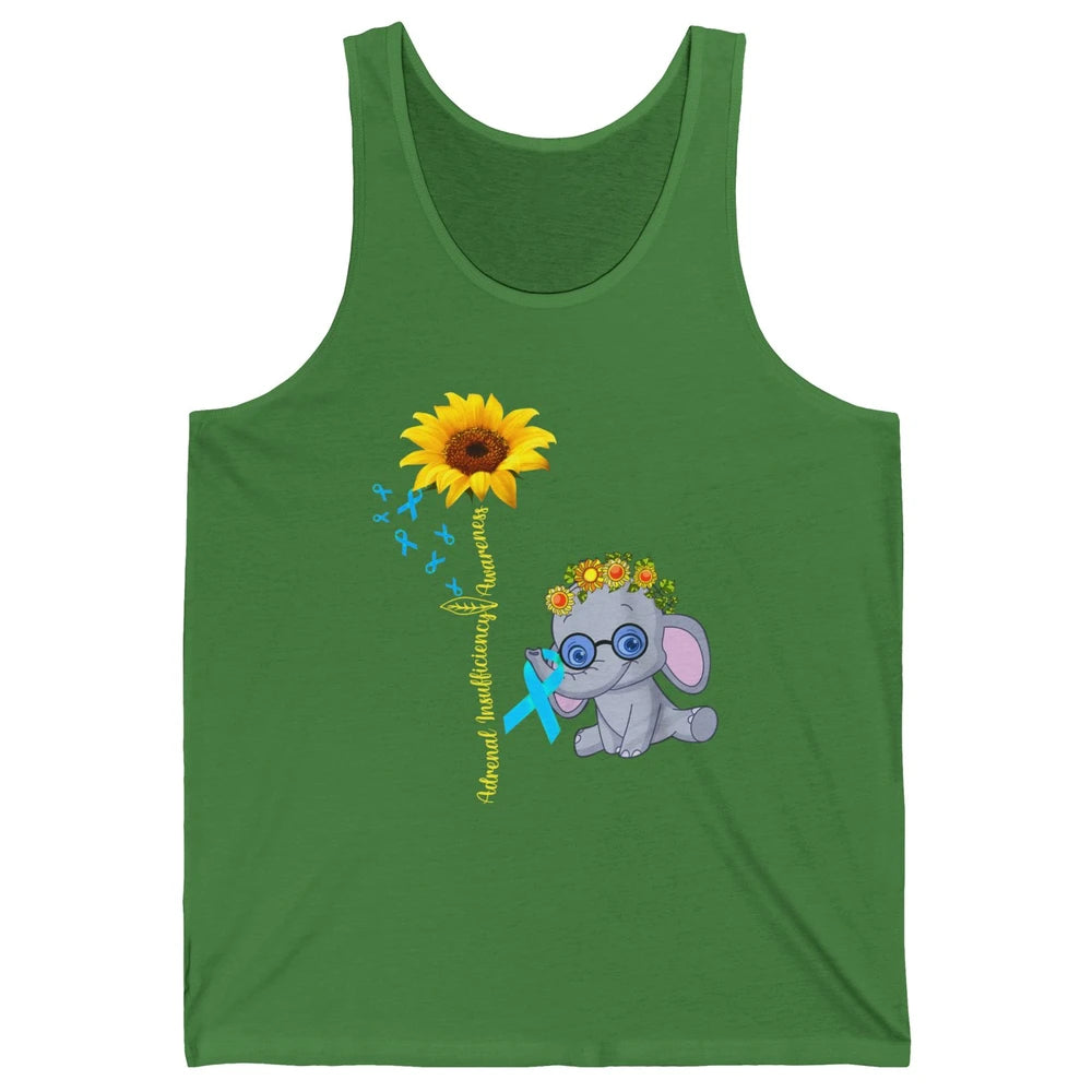 Adrenal Insufficiency Awareness Baby Elephant Sunflower Unisex Jersey Tank