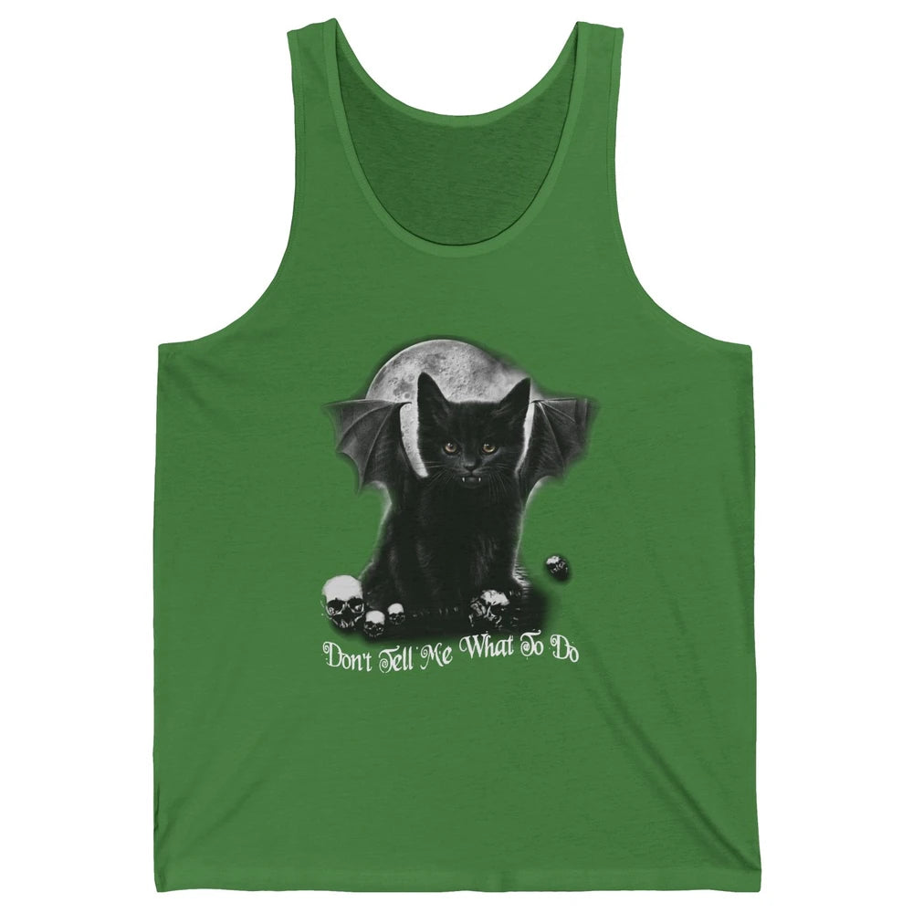 Black Cat Witch Don't Tell Me What To Do Halloween Costume Unisex Jersey Tank