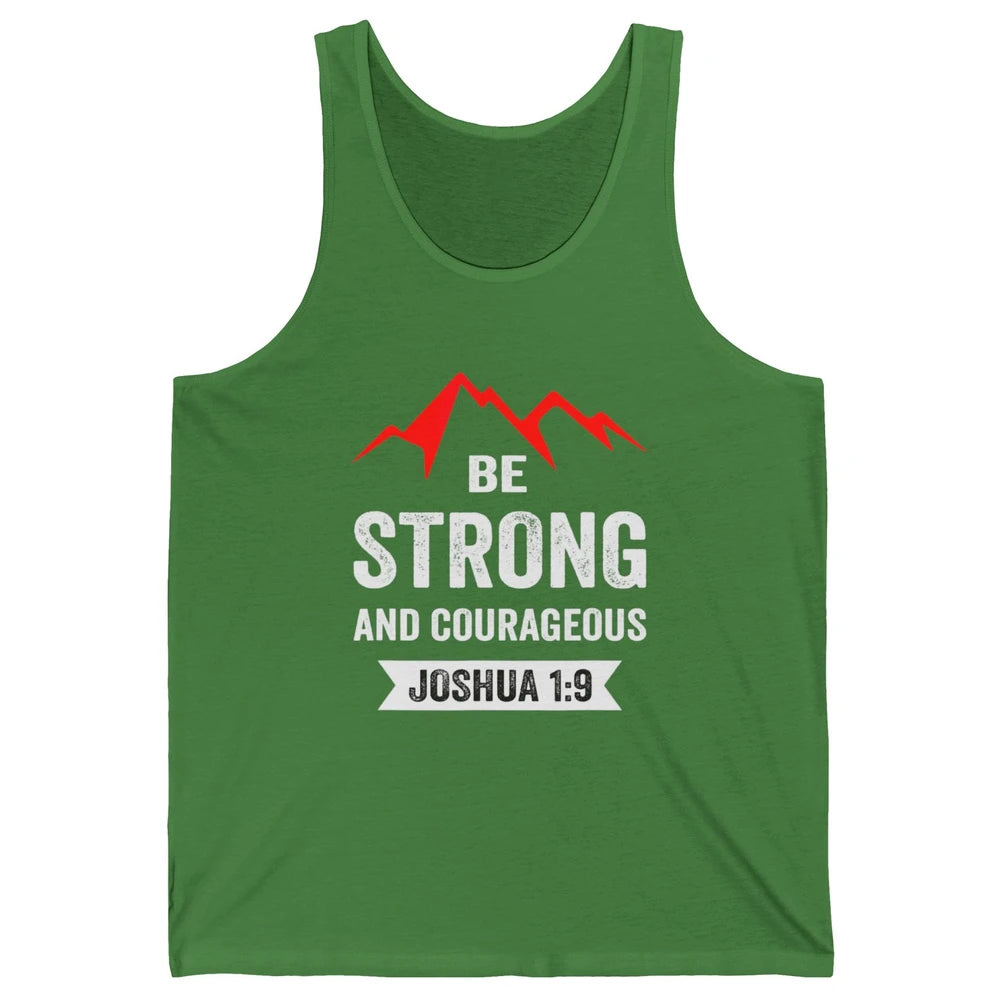 Be Strong And Courageous Bible Verse Jesus Christian Retro Unisex Jersey Tank