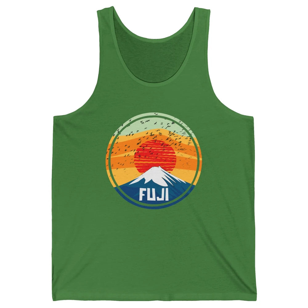 Vintage Sunset Mount Fuji The Highest Mountain In Japan Unisex Jersey Tank