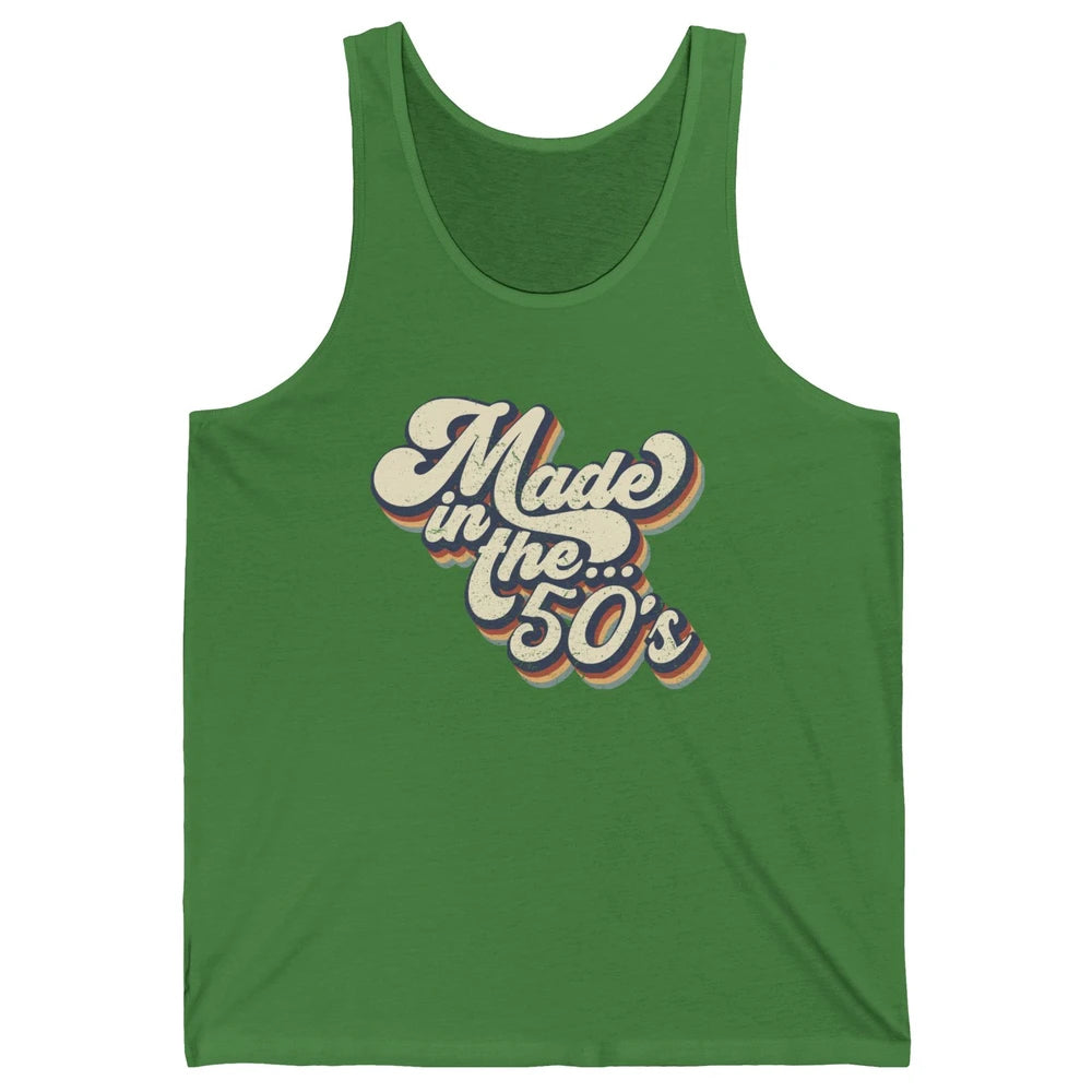 Retro Vintage Made In The 50's 1950s Born Birthday 50s Born Unisex Jersey Tank