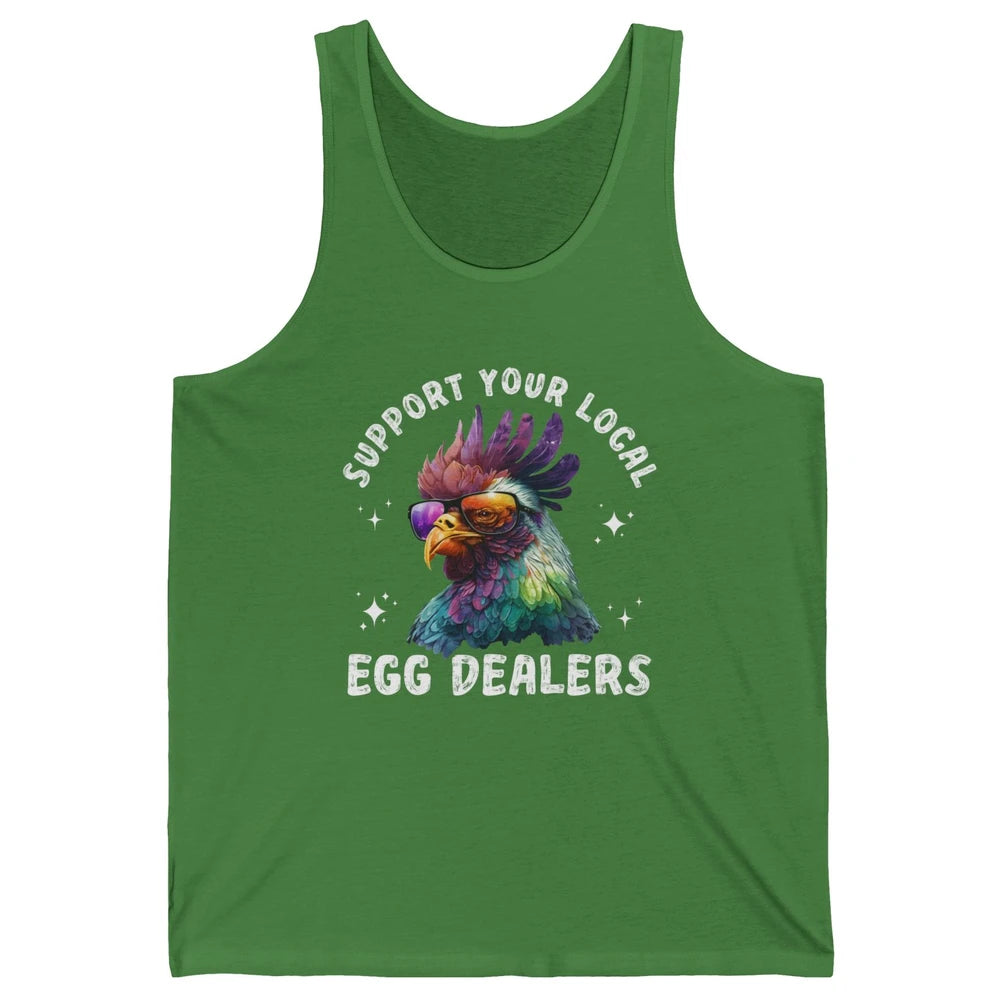 Support Local Egg Dealer Chicken Rooster Farm Animal Farmer Unisex Jersey Tank