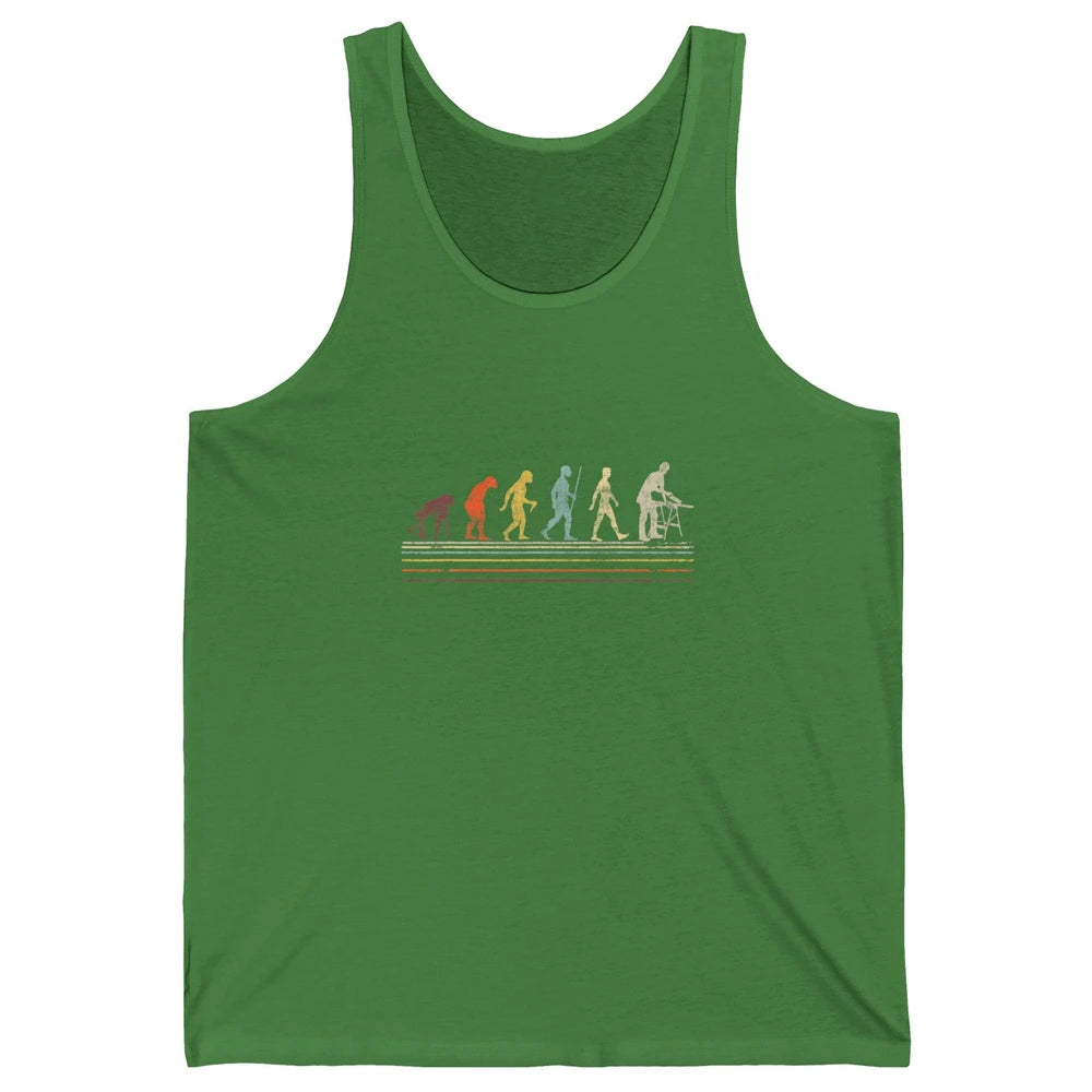 Carpenter Woodworking Evolution Woodworker Colorful Retro Unisex Jersey Tank