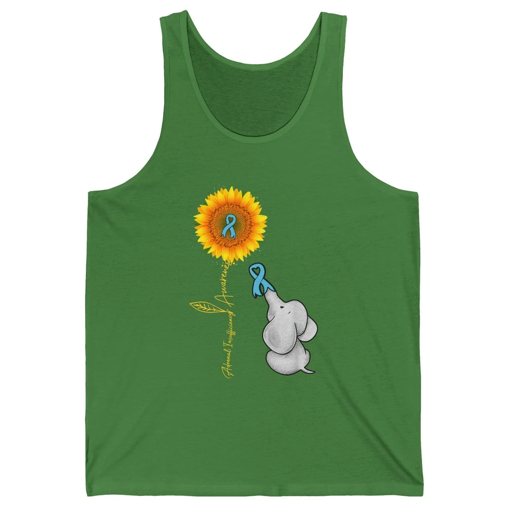 Adrenal Insufficiency Awareness Baby Elephant Sunflower Unisex Jersey Tank