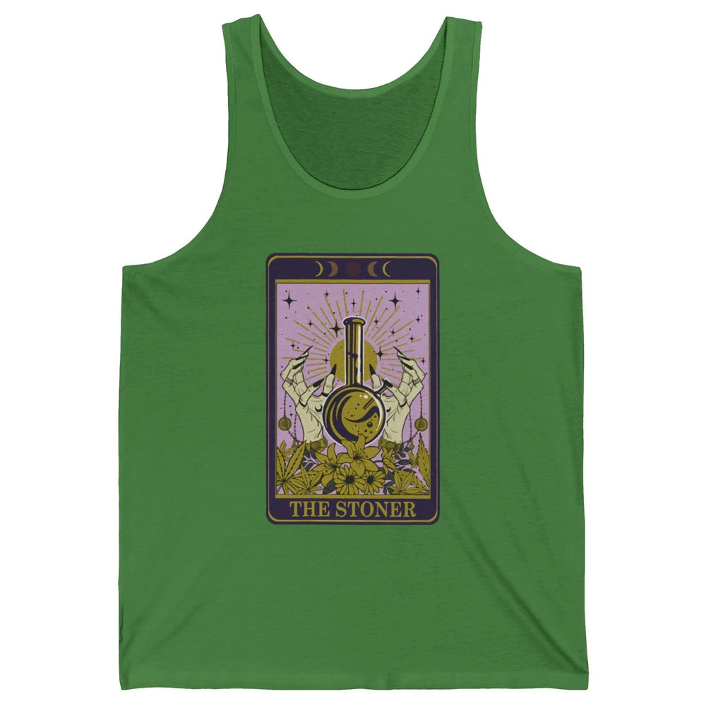 Vintage Witch The Stoner Tarot Card Weed Cannabis Marijuana Unisex Jersey Tank