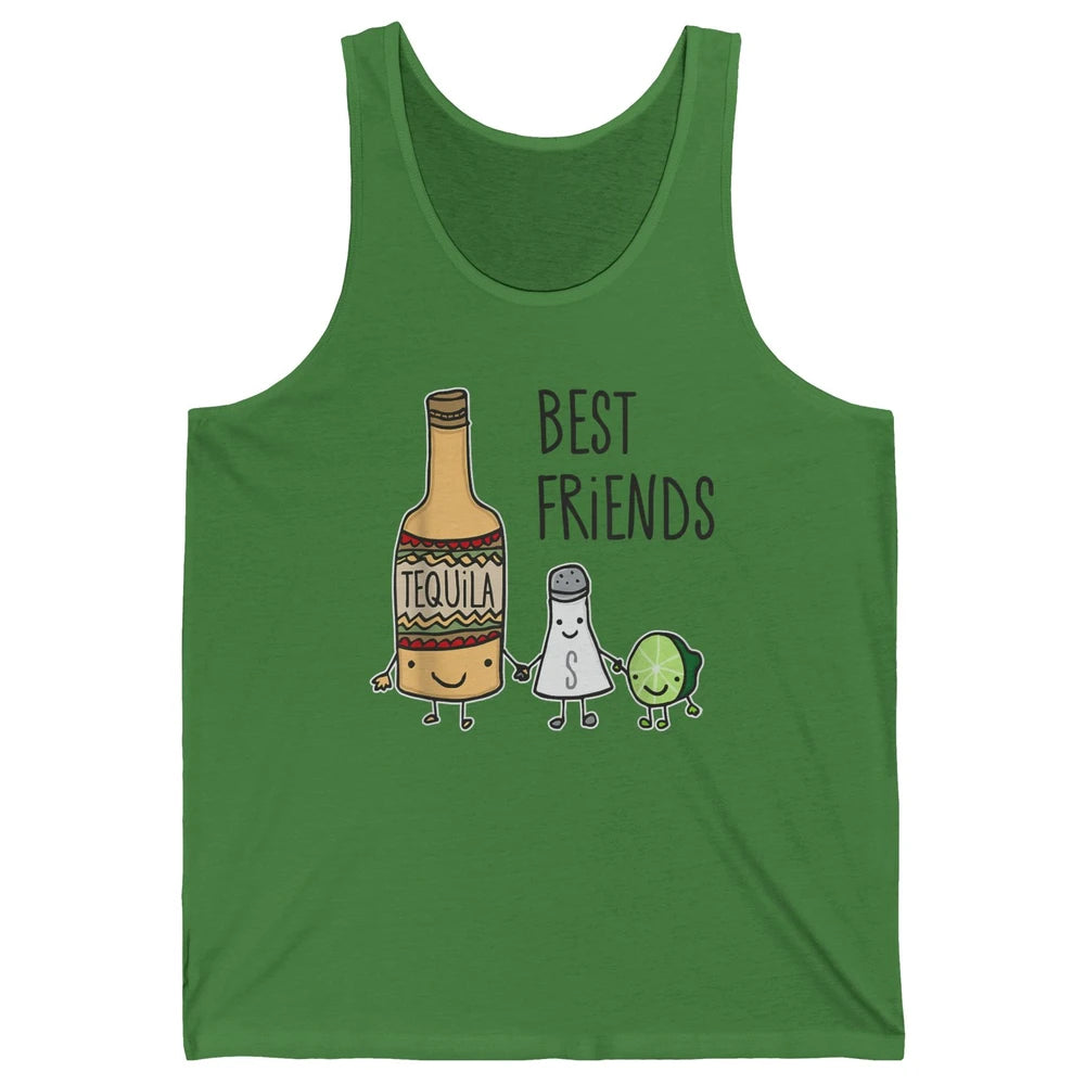 Best Friends Tequila Salt Lime Margarita Drink Wine Pun Joke Unisex Jersey Tank