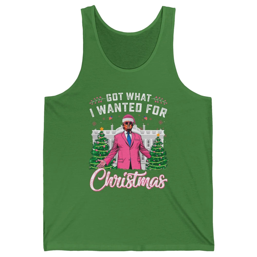 Funny Got What I Wanted For Christmas Trump Political Sarcastic Donald Trump Xmas Unisex Jersey Tank