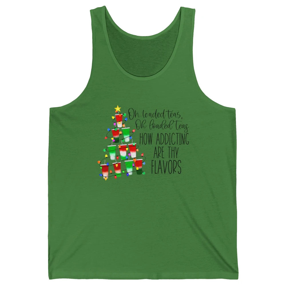 Loaded Teas Christmas Tree Fairy Lights Merry Christmas Unisex Jersey Tank