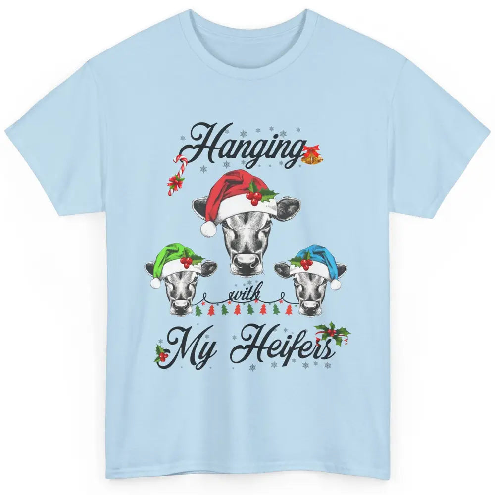 Funny Hanging With My Heifers Santa Heifer Christmas Costume Classic Unisex T-Shirt