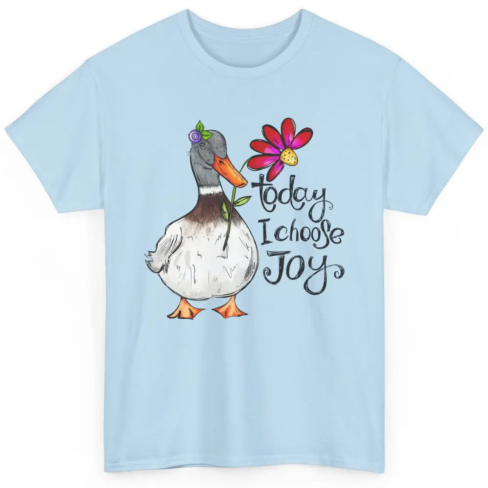 Christian Duck Today I Choose Joy Bible Verse Hand Drawn Classic Unisex T-Shirt