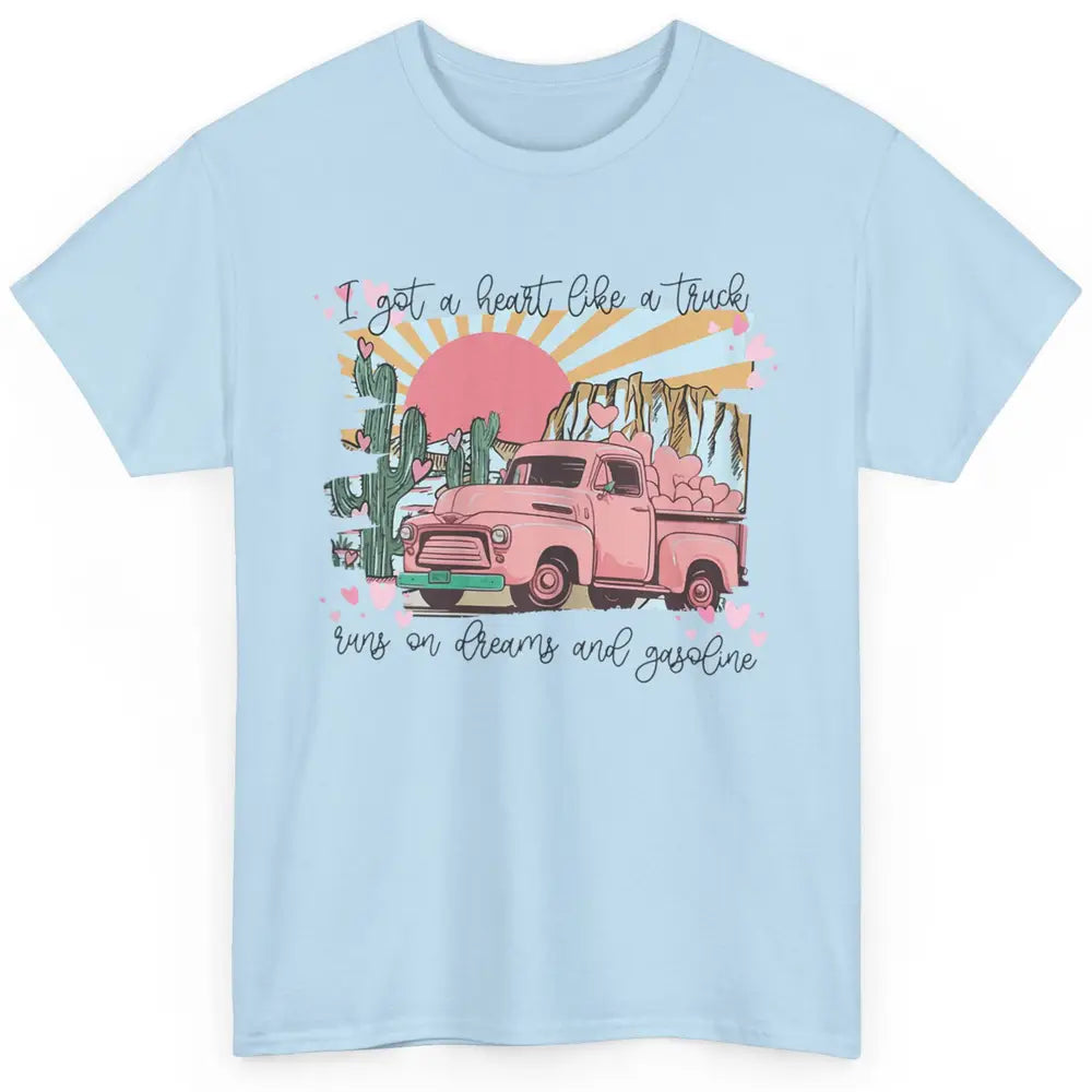 Western Sunset Cowgirl I Got Heart Like Truck Rodeo Cactus Classic Unisex T-Shirt