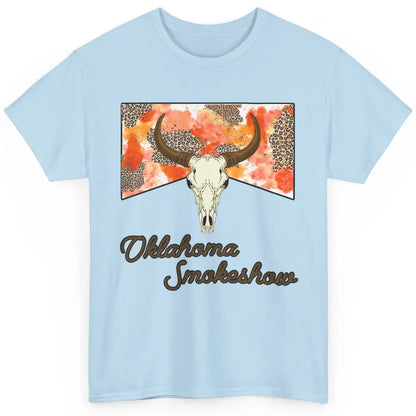 Boho Bull Skull Cow Print Oklahoma Smokeshow Western Country Classic Unisex T-Shirt