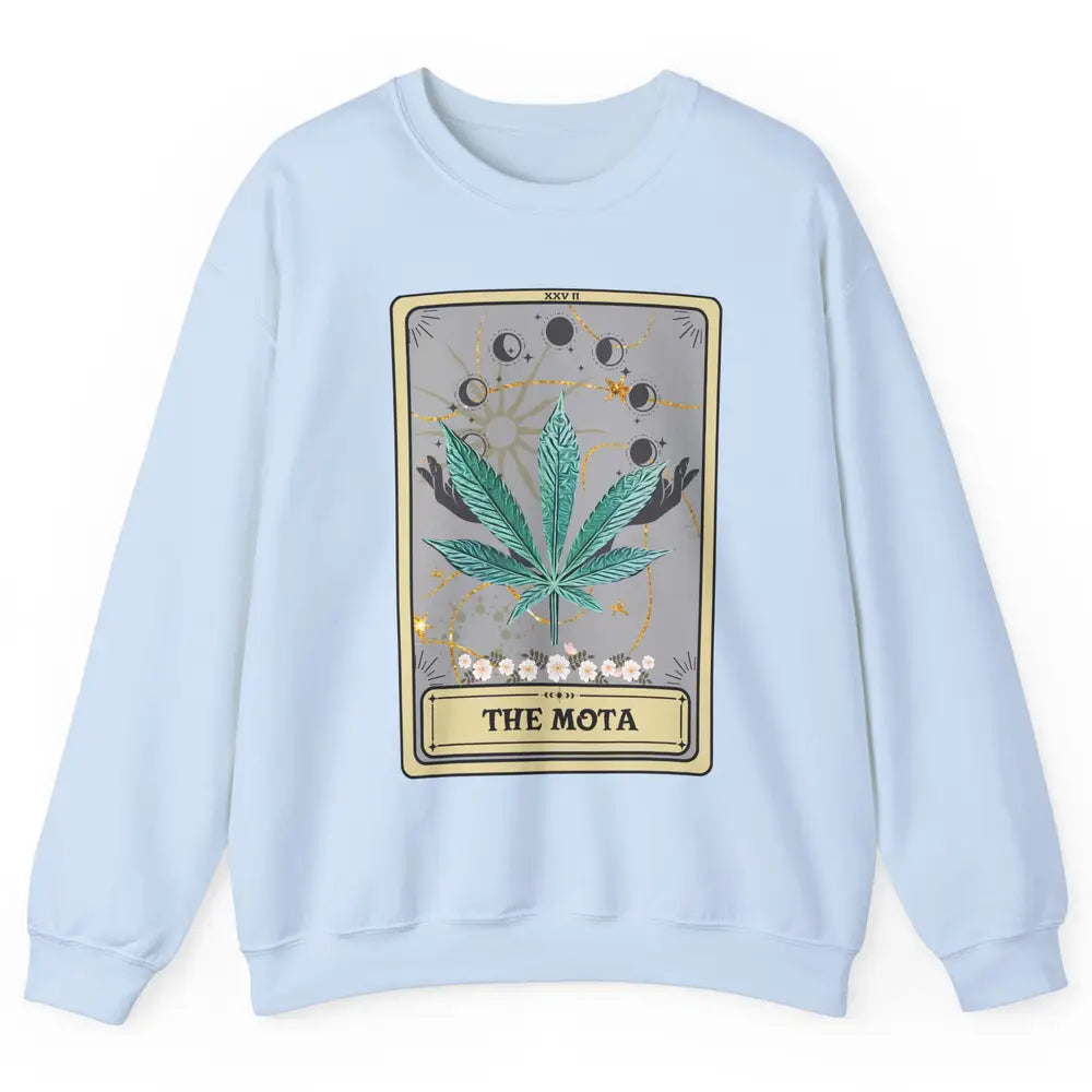 Vintage Weed The Mota Tarot Card Weed Cannabis Marijuana Unisex Crewneck Sweatshirt