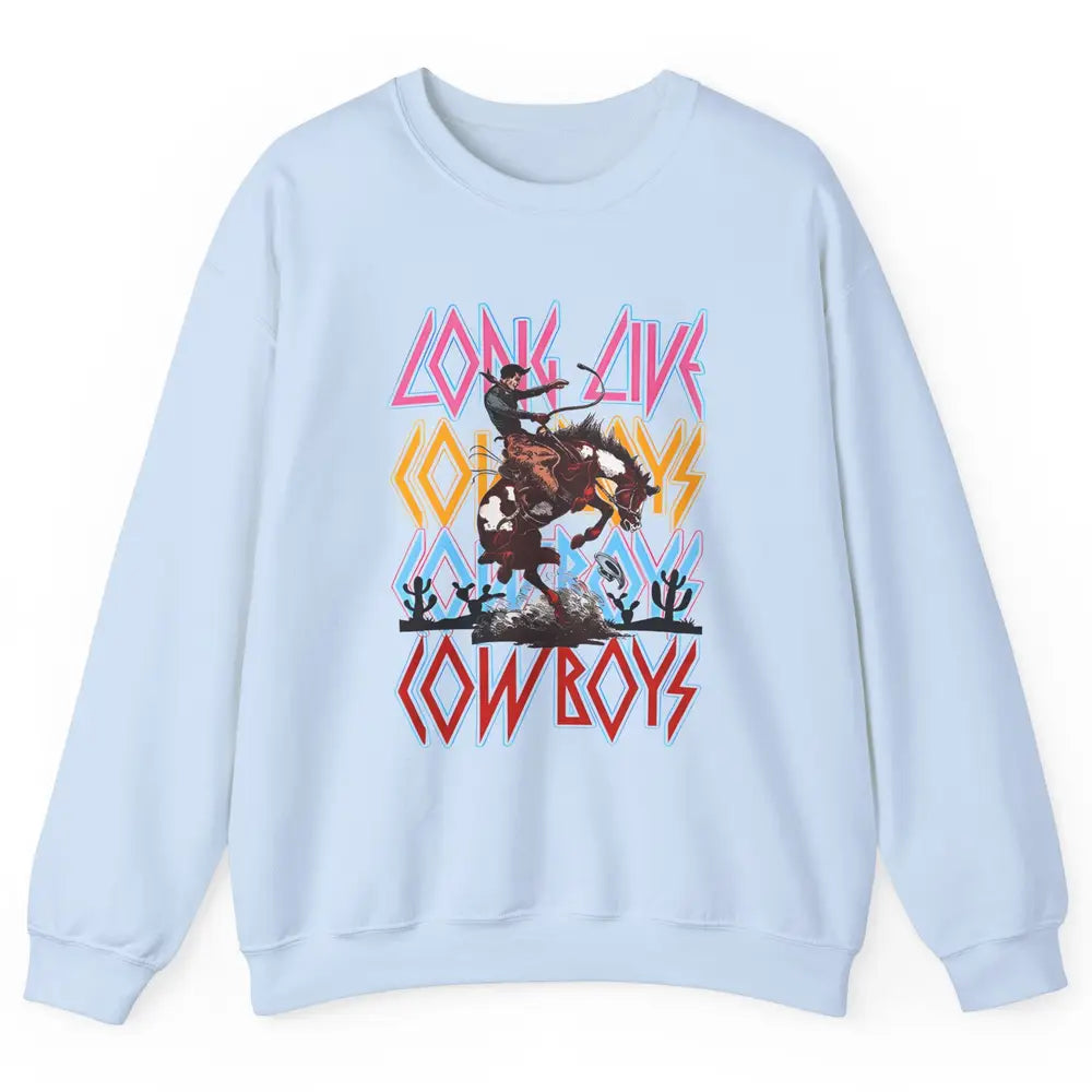 Texas Cowboys Cowgirl Rodeo Western Country Retro Horserider Unisex Crewneck Sweatshirt