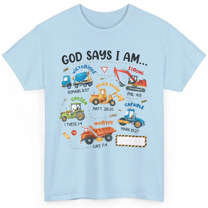 Construction Boy Christian God Say I'm Bible Verse Religious Classic Unisex T-Shirt