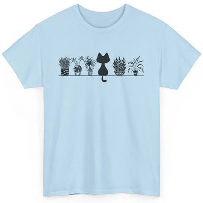 Black Cat Succulent Plant Cactus Cat Lady Gardening Planting Classic Unisex T-Shirt