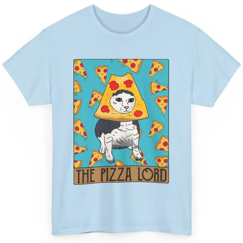 Funny Cat The Pizza Lord Tarot Card Meme Halloween Cat Classic Unisex T-Shirt