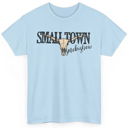 Boho Bull Skull Small Town Smokeshow Western Country Cowgirl Classic Unisex T-Shirt