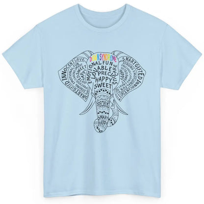 Elephant Down Syndrome Awareness Support Emotional Lovable Classic Unisex T-Shirt