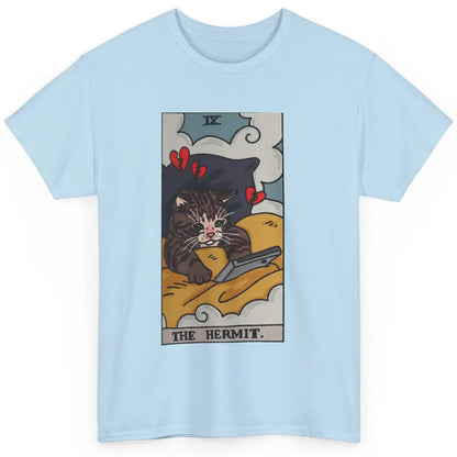 Funny Cat The Hermit Tarot Card Cat Meme Magic Cat Halloween Classic Unisex T-Shirt