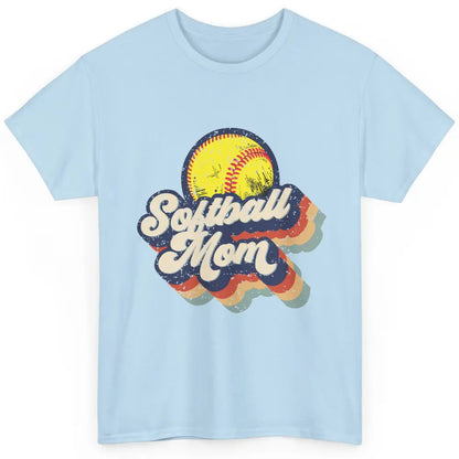 Retro Softball Mom Catcher Pitcher Mothers Softball Player Classic Unisex T-Shirt