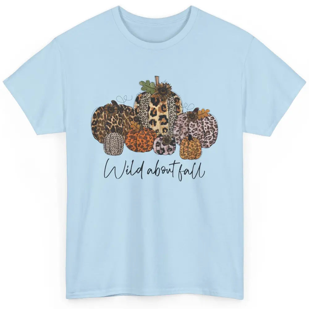 Leopard Pumpkin Patch Wild About Fall Thanksgiving Halloween Classic Unisex T-Shirt