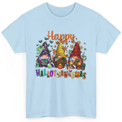 Pumpkin Gnomes Hallo-thank-mas Halloween Thanksgiving Xmas Classic Unisex T-Shirt