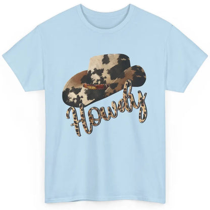 Vintage Leopard Cowboy Hat Howdy Western Country Cowgirls Classic Unisex T-Shirt