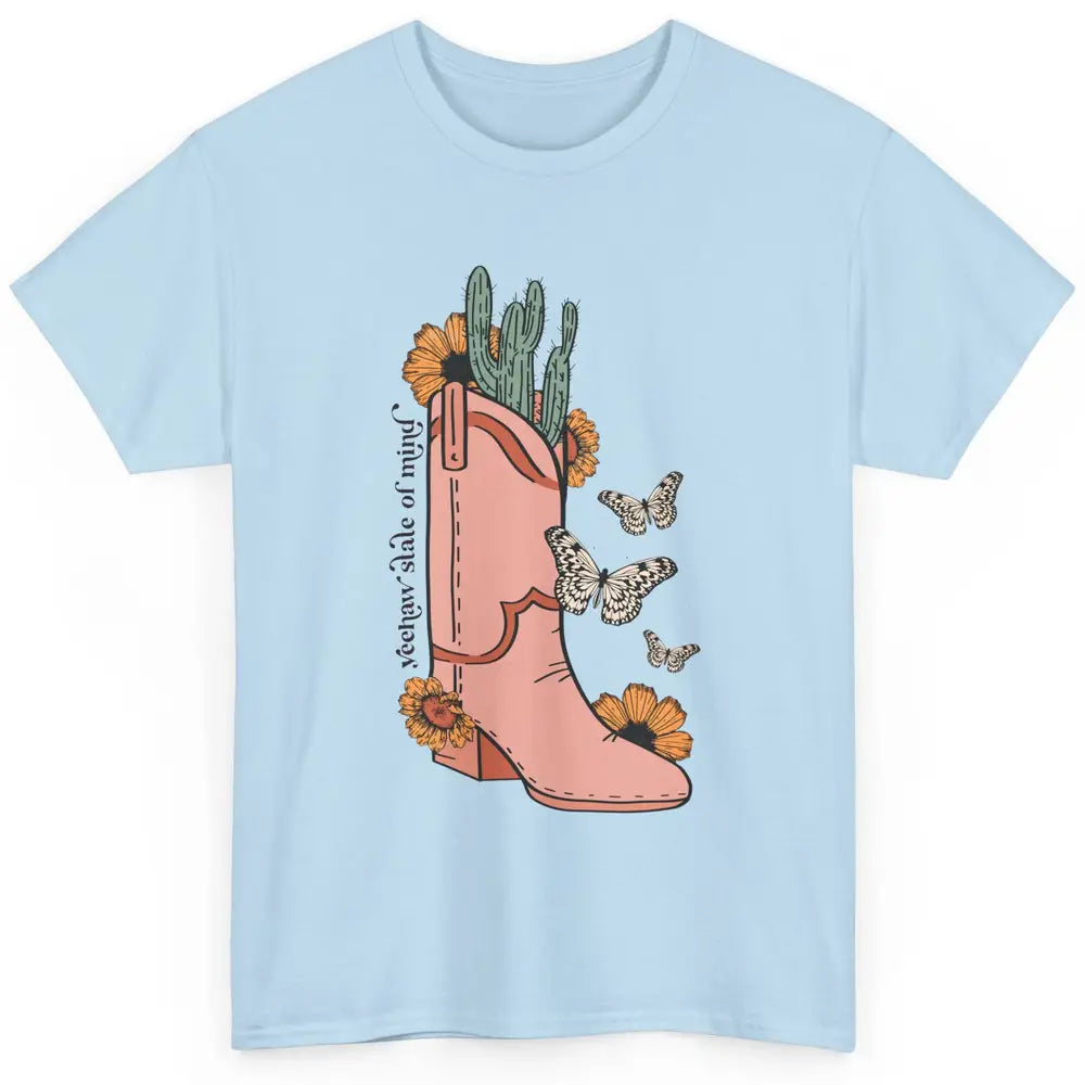 Yeehaw State of Mind Western Cowgirl Boot Desert Sunflower Classic Unisex T-Shirt