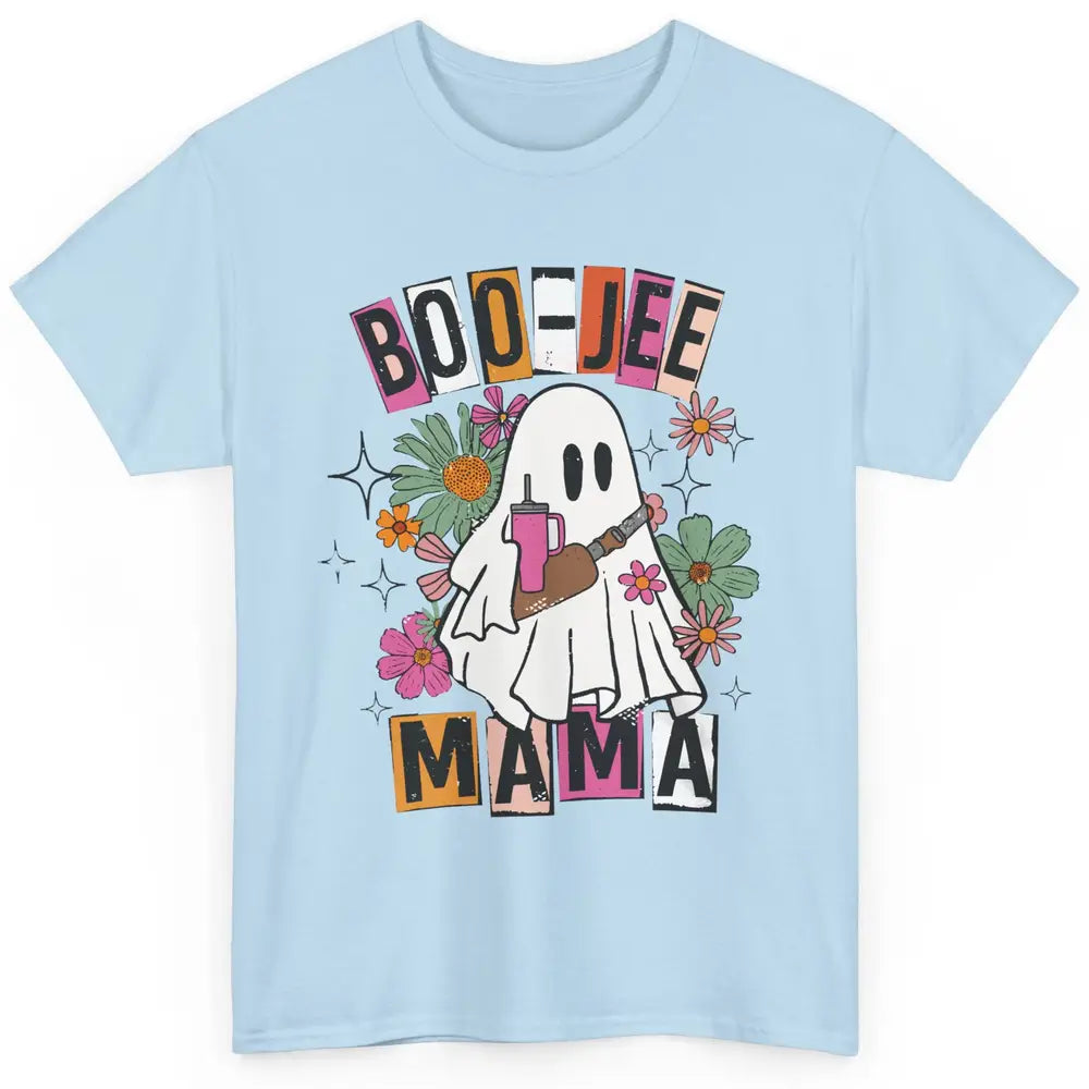 Floral Groovy Ghost Boo-jee Mama Fall Halloween Western Mama Classic Unisex T-Shirt