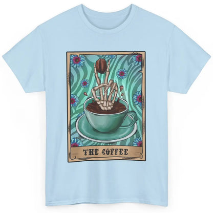 Coffee Tarot Card Skeleton Coffee Cards Sunflower Western Classic Unisex T-Shirt