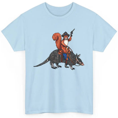 Retro Squirrel Cowboy Riding Armadillo Howdy Western Country Classic Unisex T-Shirt