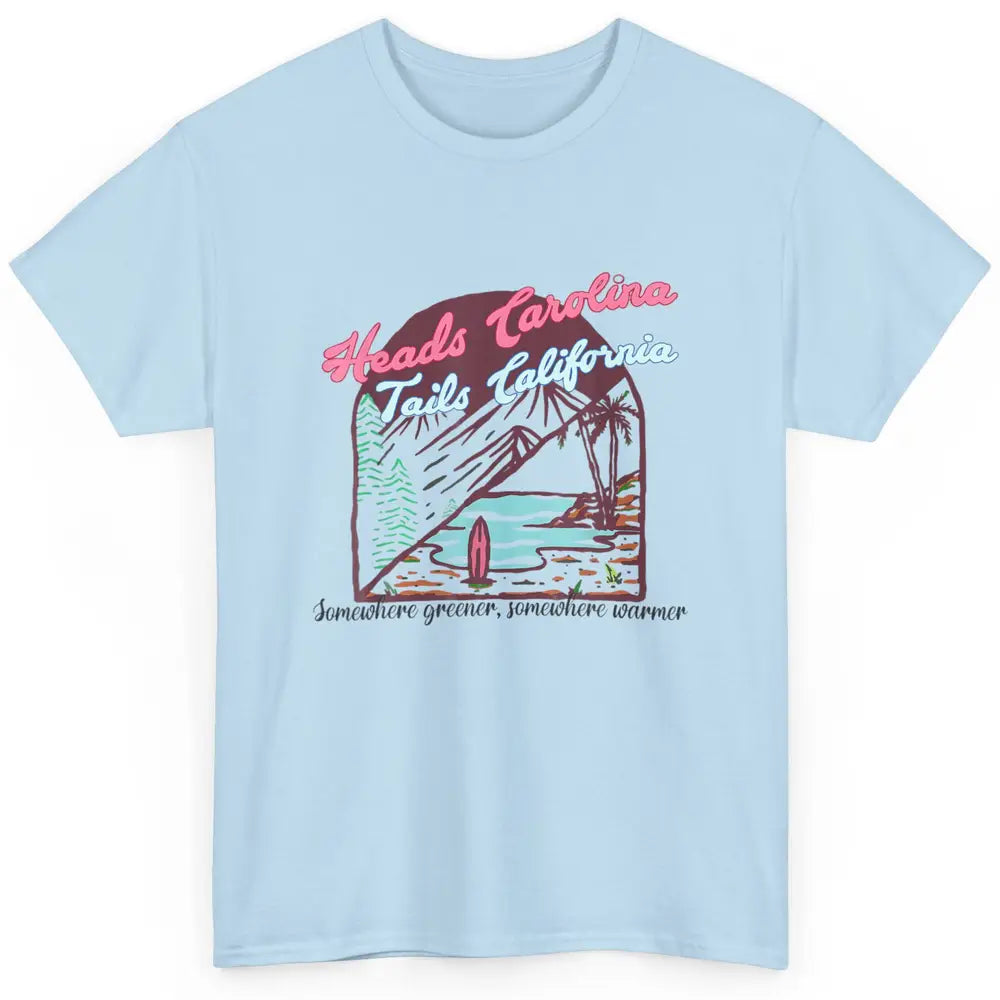 Western Heads Carolina Tails California Retro Beach Surf Classic Unisex T-Shirt