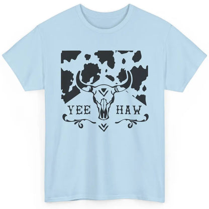 Cowhide Boho Bull Skull Yee Haw Southern Western Country Classic Unisex T-Shirt