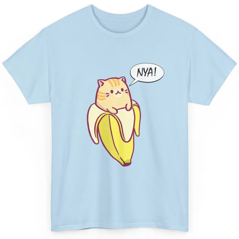 Cute Bananya Banana Orange Cat Kawaii Humor Kitten Mom Life Classic Unisex T-Shirt