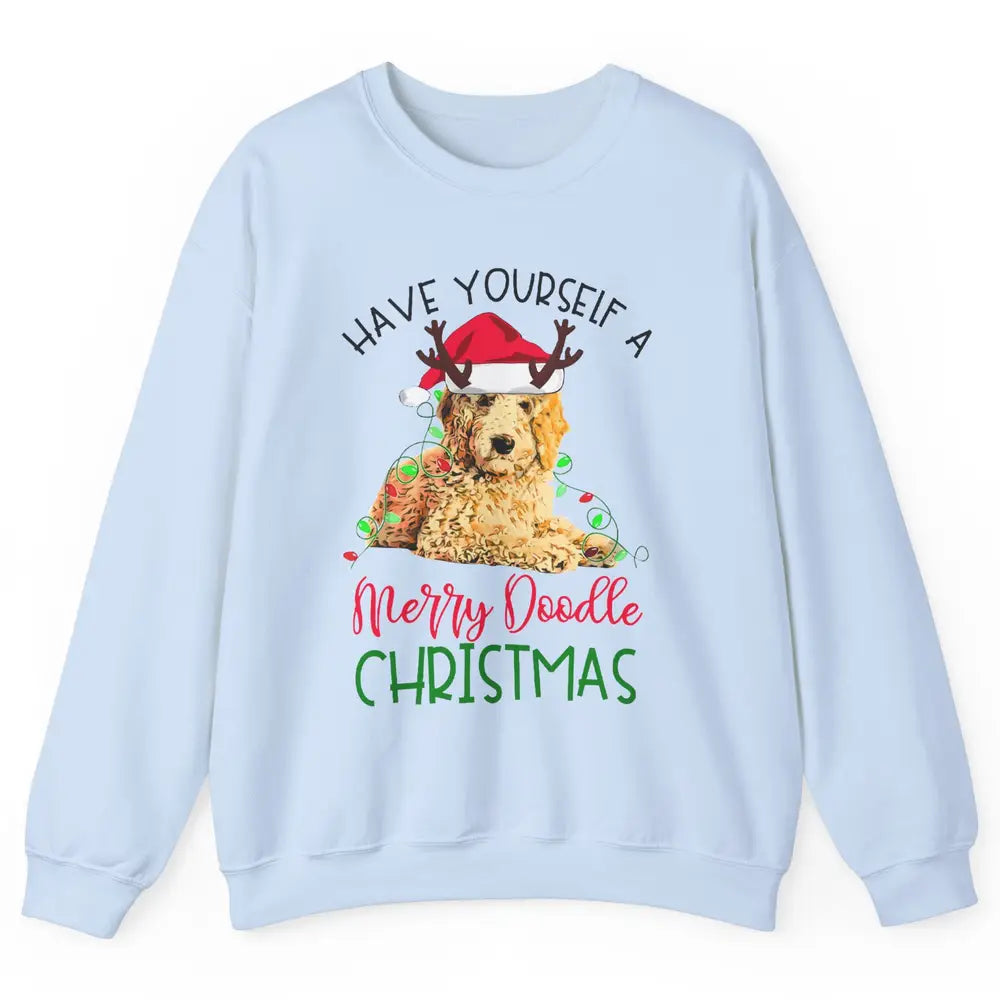 Goldendoodle Have Yourself a Merry Doodle Christmas Dog Mom Unisex Crewneck Sweatshirt