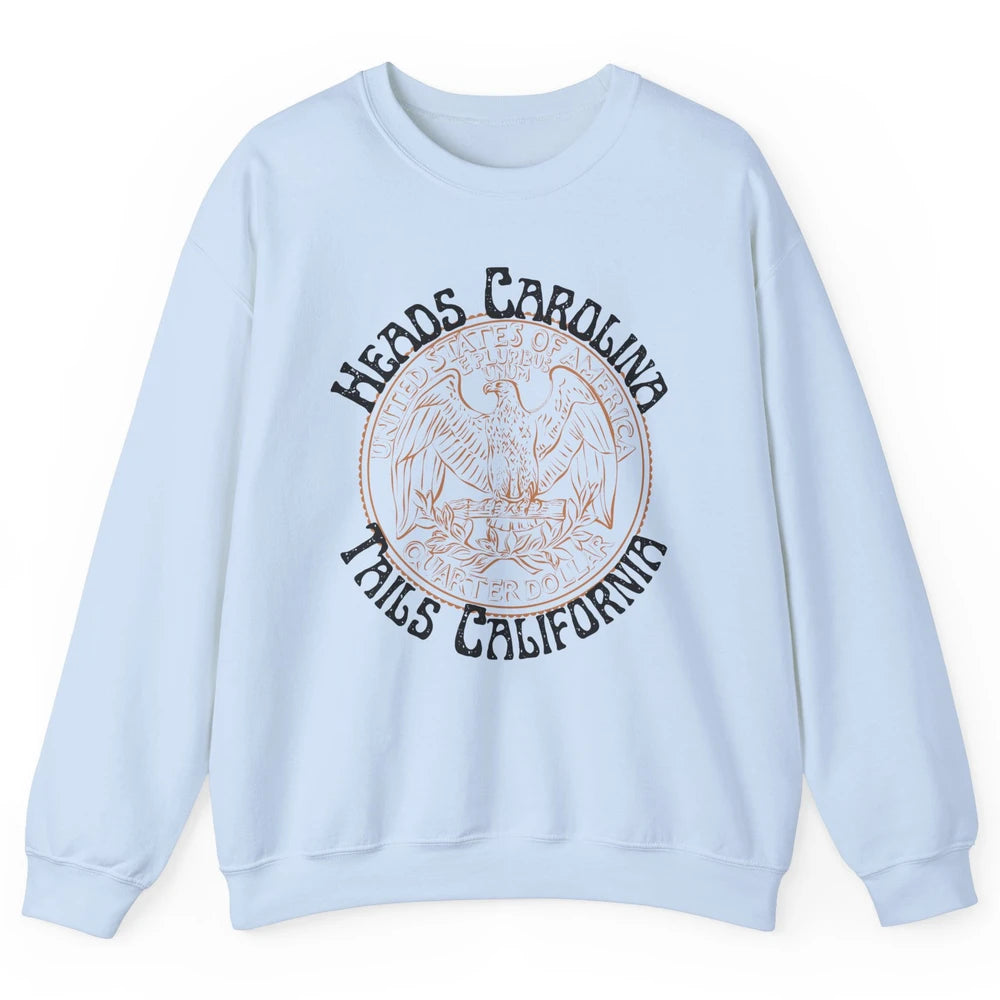 Vintage Heads Carolina Tail California US Western Country Unisex Crewneck Sweatshirt