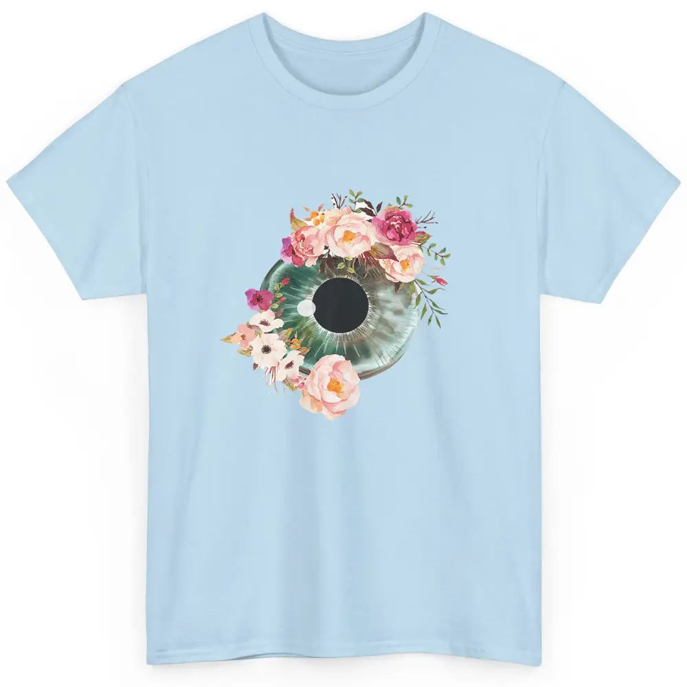 Floral Eyeball Optometrist Optical Eye Anatomy Ophthalmology Classic Unisex T-Shirt