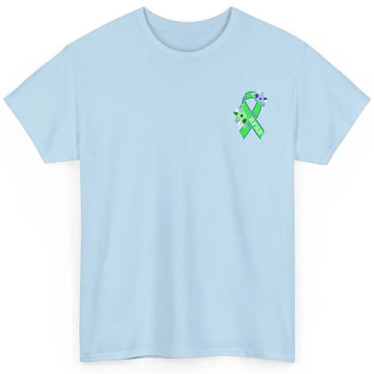 Body Focused Repetitive Disorder BFRB Floral Green Ribbon Classic Unisex T-Shirt