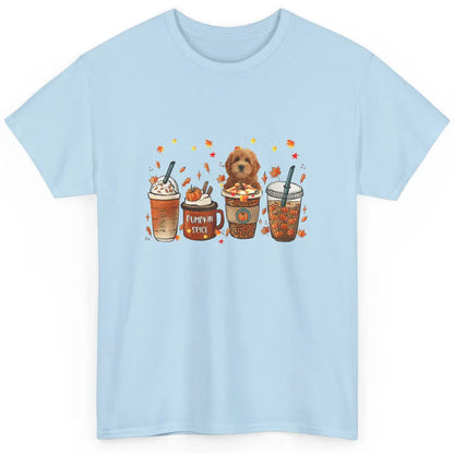 Golden Doodle Dog Fall Coffee Pumpkin Spice Dog Thanksgiving Classic Unisex T-Shirt