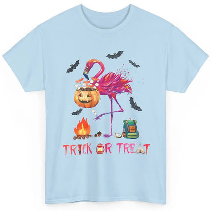 Flamingo Trick or Treat Halloween Camping Lovers Gift Classic Unisex T-Shirt