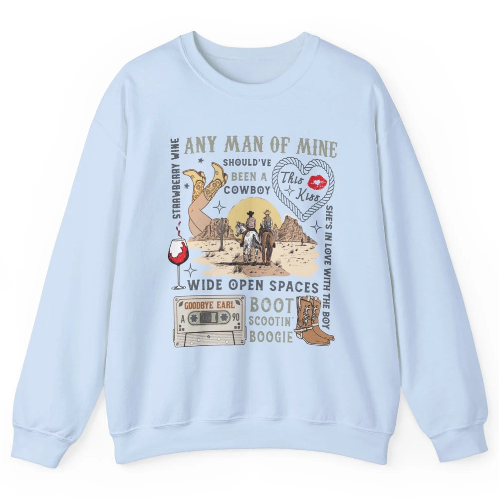 Vintage Western 90s Country Music Retro Cowboy Cowgirl Gift Unisex Crewneck Sweatshirt