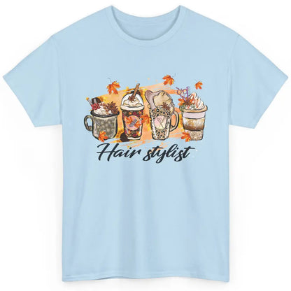 Fall Hair Stylist Latte Coffee Autumn Pumpkin Spice Fall Classic Unisex T-Shirt