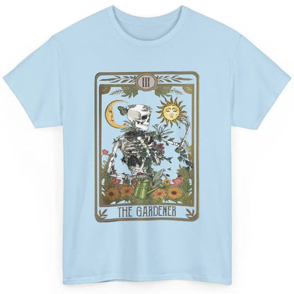 Floral Skeleton Gardening Tarot The Gardener Plant Lovers Classic Unisex T-Shirt