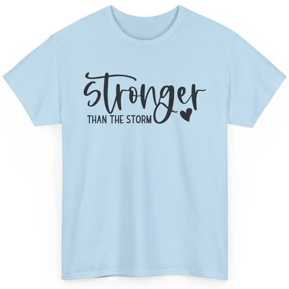 Stronger Than the Storm Inspirational Motivational Quotes Classic Unisex T-Shirt