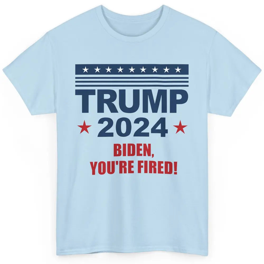 Retro US Flag Trump 2024 Return Biden You're Fired Patriot Classic Unisex T-Shirt