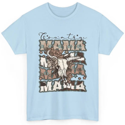 Floral Boho Bull Skull Country Mama Desert Spirit Western Classic Unisex T-Shirt