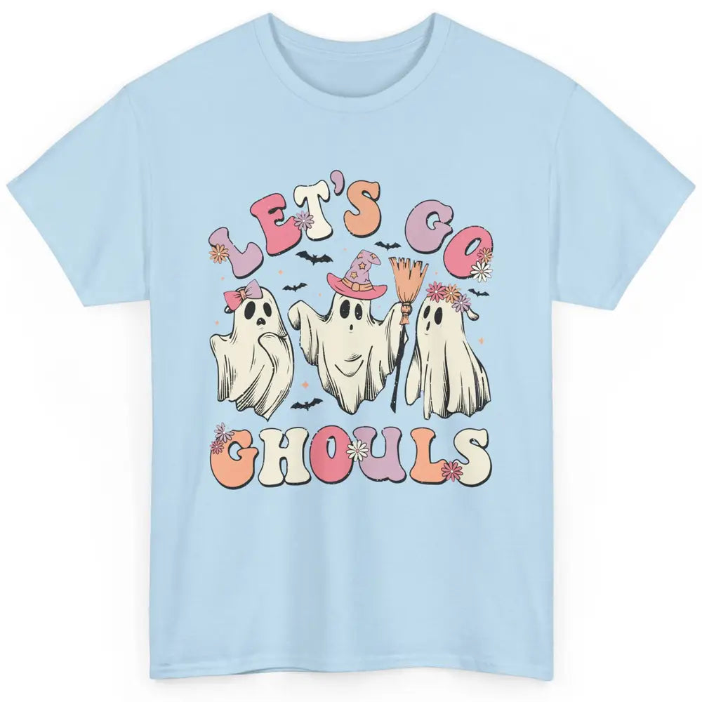 Cute Ghost Let's Go Ghouls Halloween Costume Kid Gift Classic Unisex T-Shirt